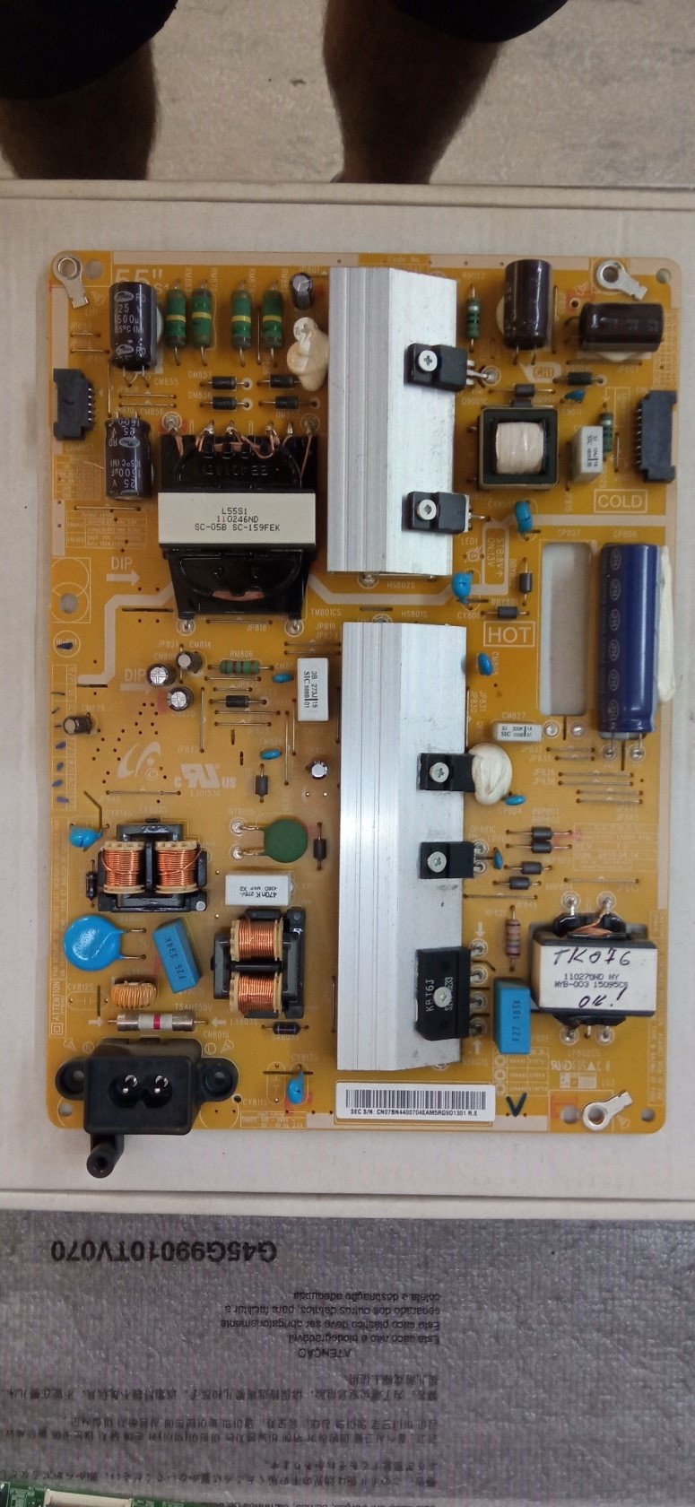 TK076 SAMSUNG UE50J6170AU POWER BN44-00704E L55S1_FHS